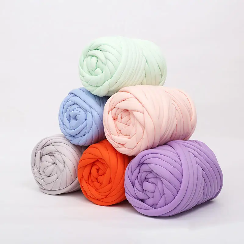 Wholesale Core Yarn Acrylic Tube Chunky Tube Yarn For Hand Knitting Blanket Washable