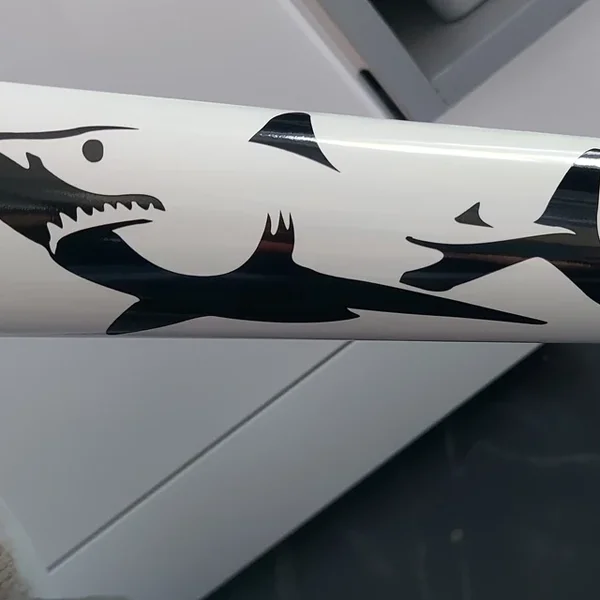 Custom Great White Shark Die Cut Vinyl Decal Sticker For Car Laptop Fishing Boat Truck Window Glass