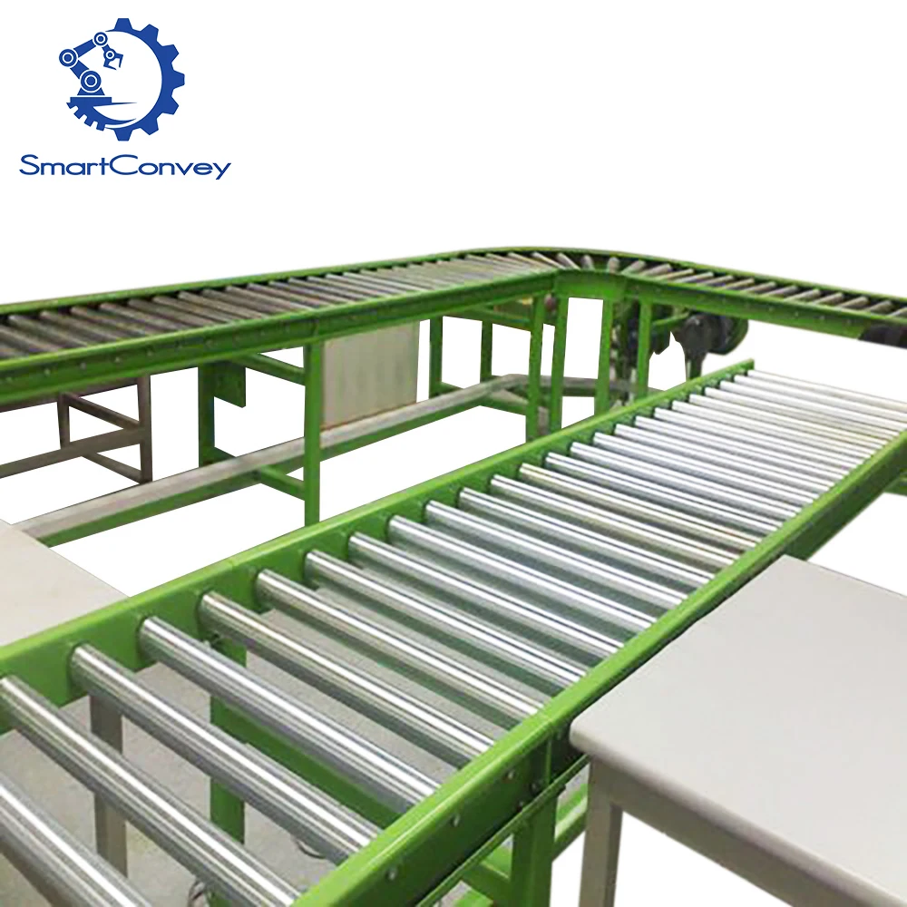 Industrial Factory Electric Power 90 Degree 180 Degree Turning Roller Conveyor