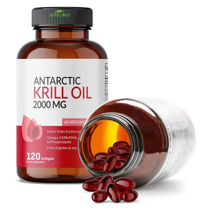 Omega-3 Krill Oil Rich omega oil astaxanthin supplement support immune system Antarctic krill oil soft capsule