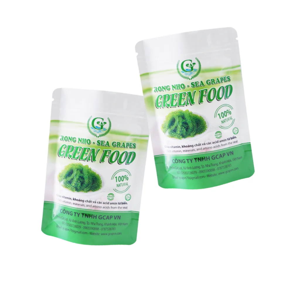 Green Sea Grapes Seasoned Seaweed 100% Wild Craft Sea Grapes Low Moq Haccp Certification Packaging In Carton Box