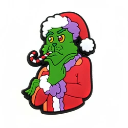 New Arrival Luxury Kids Christmas Designer Grinch Croc Shoes Charms Set for Party Shoe Decoration Wholesale Bulk Gifts