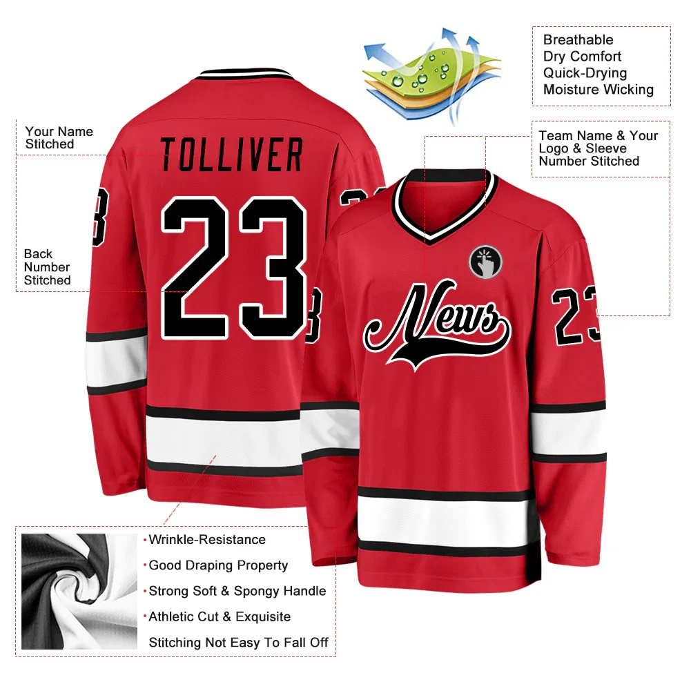 Custom wholesale blank hockey jersey 100% Polyester ice hockey jersey sport clothing manufacture for men hockey jersey