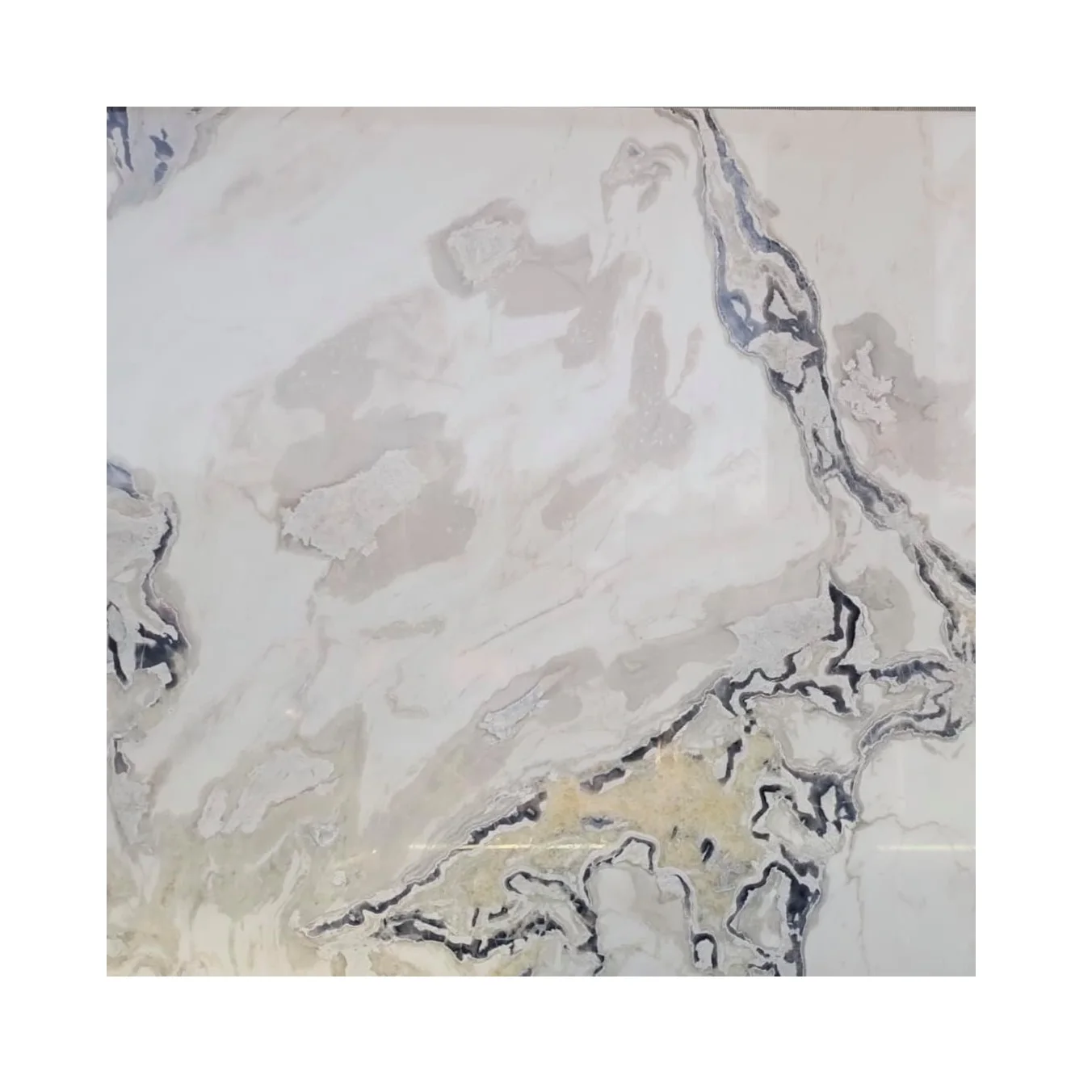 Customized Size Picasso Rainbow White Design Marble Slabs, Top Quality Picasso Rainbow Marble Slabs, Picasso White Marble