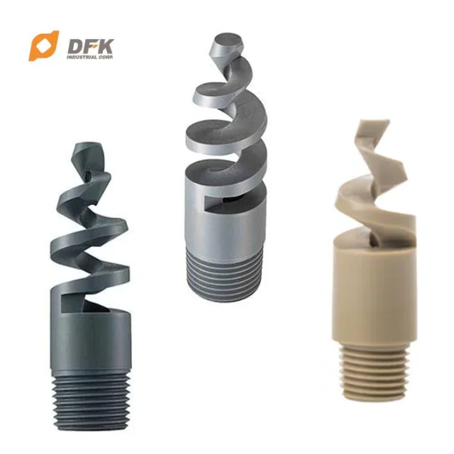 UPVC PEEK Spiral Spray Single Fluid Plastic Nozzle