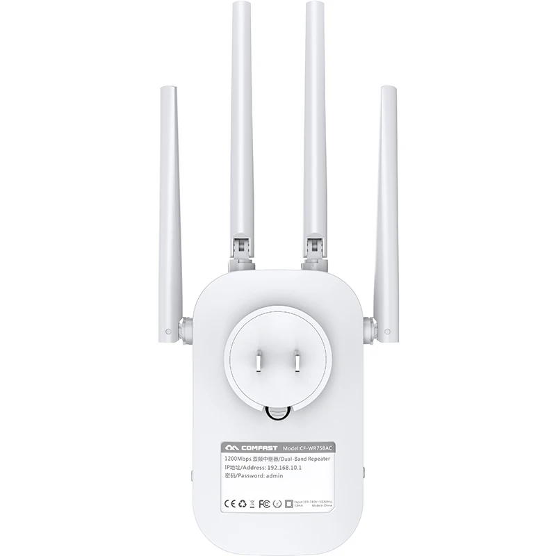 2024 новый продукт усилитель сигнала 1200 Мбит/с беспроводной Wi-Fi ретранслятор Поддержка один ключ relaycomfast CF-WR758AC V2 long range