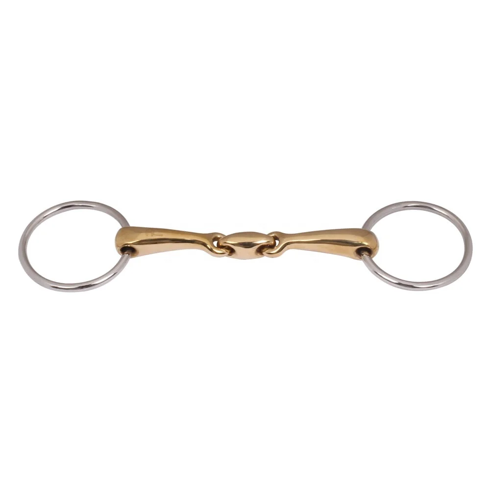 Loose Ring Double Joint  Bit  horse equestrian products snaffle bit for horses double ring hot selling horse equipment