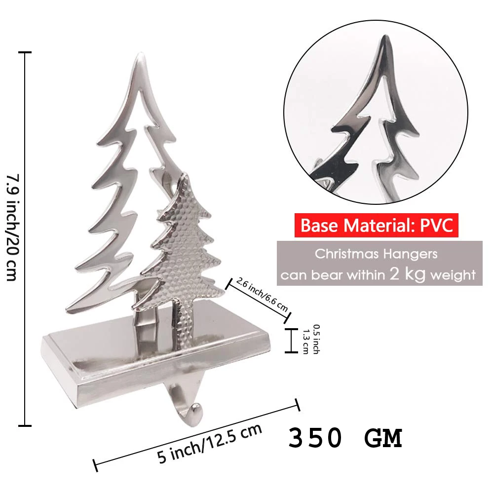 Christmas Stocking Holder Metal Christmas Tree Stocking Hanger Mantle Holders for Christmas Decoration