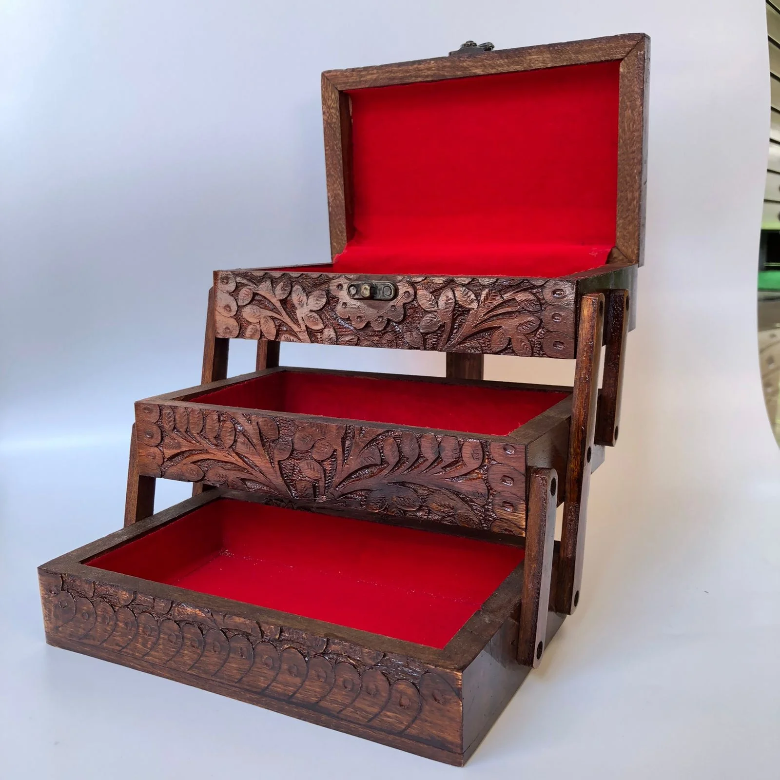 Hand Carved Best Quality Wooden Jewelry Box in just $5