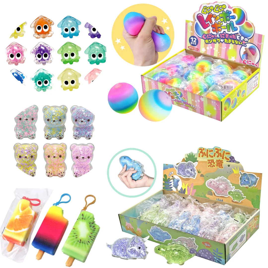 Fancy Slime Fun Cow Soft Anime Pet Squeeze Mini Ball Toys Frogs Japanese Products