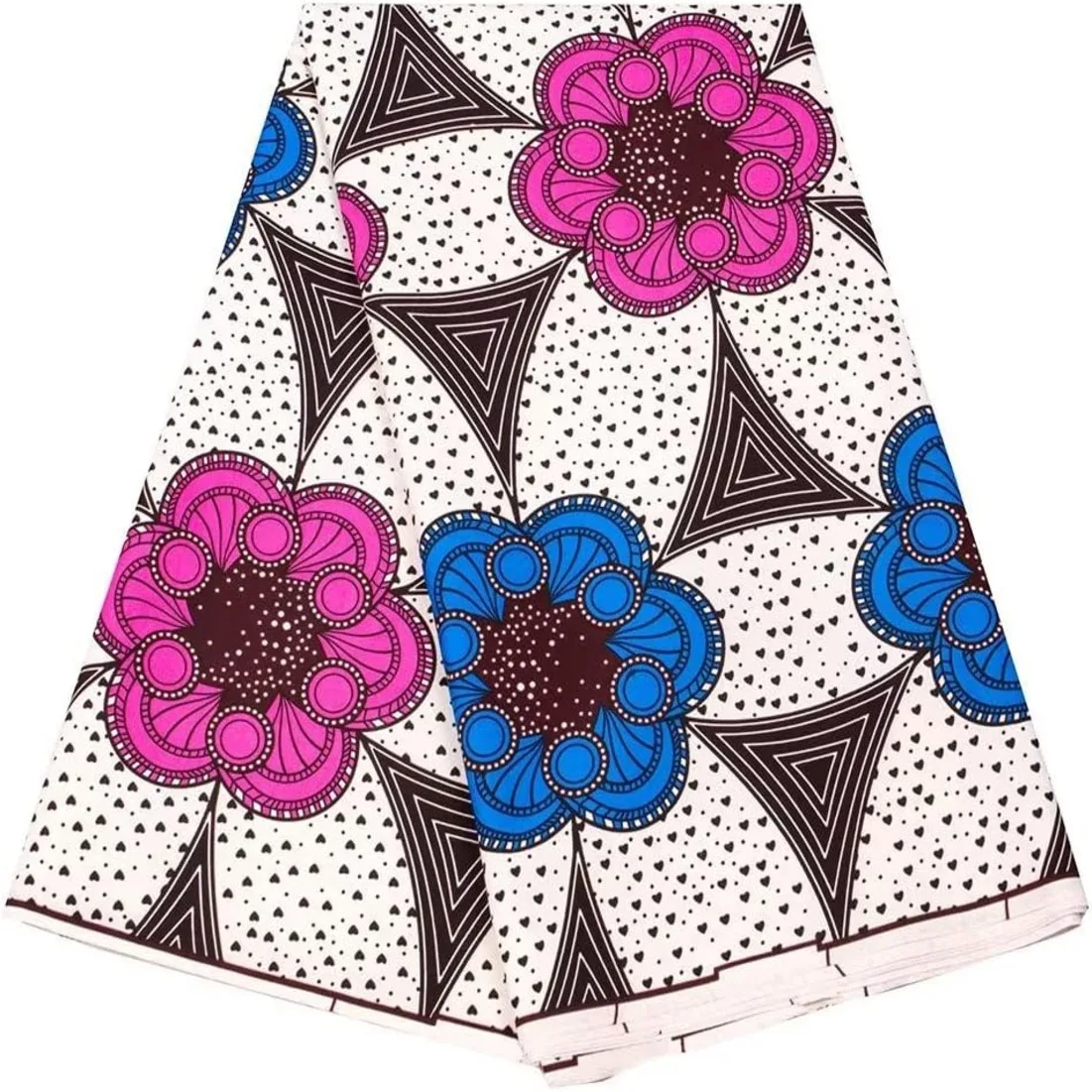 Authentic Ghana Real Wax Print Design Ankara Fabric Clothing Crafts Rib Polyester Wax Loincloth African Authentic Wax Print