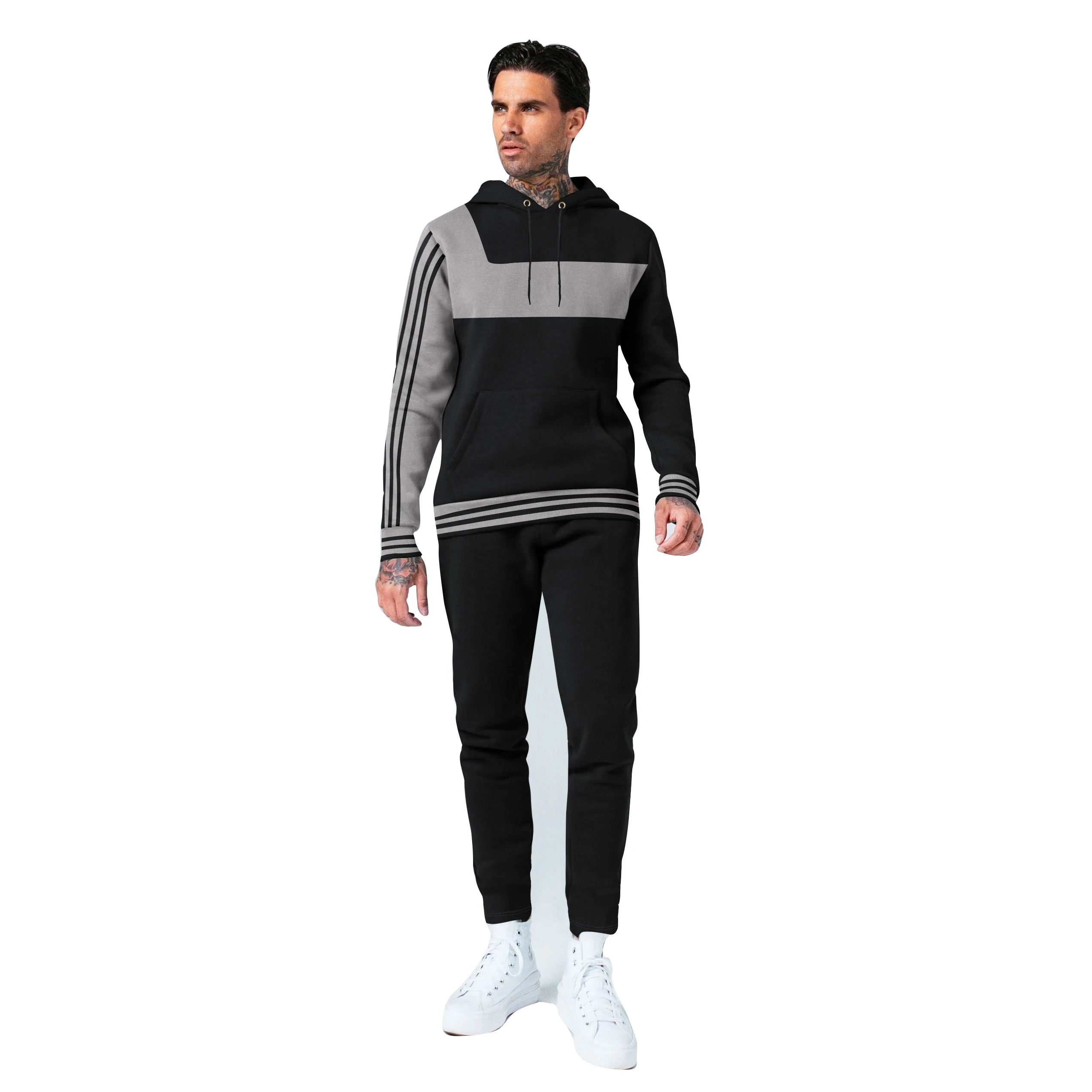 Men Sports Wear Gym Fitness Tech Fleece Training Tracksuits Two Piece Set Tracksuit Jogging Suit