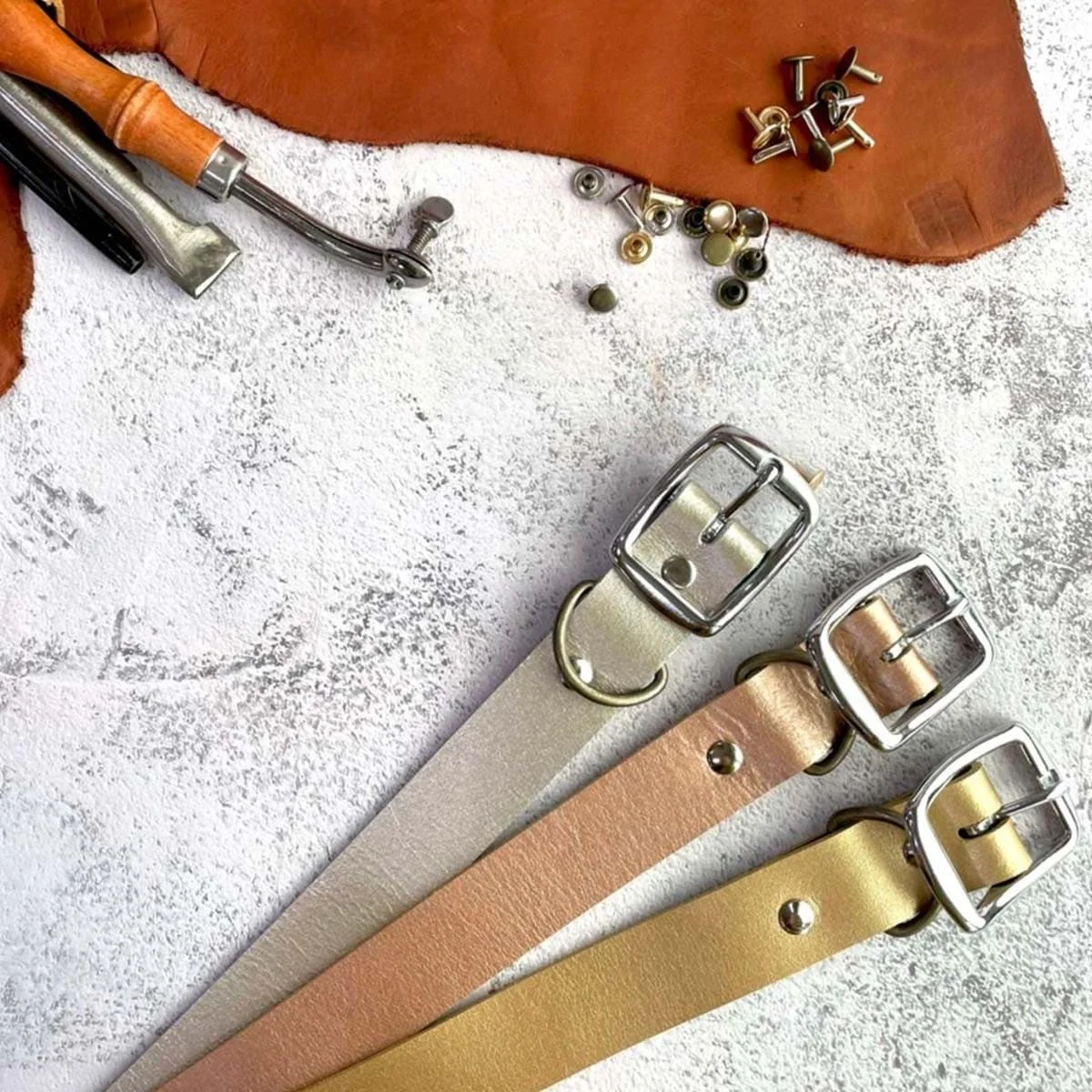 Кожаный Тактический собачий ошейник