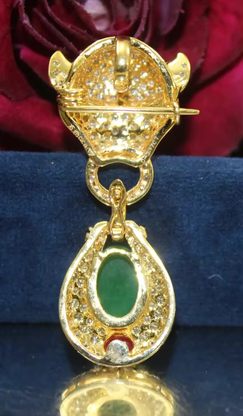 Personalized Designer custom Pendant 3.21ct  Diamond Panther with Brilliant Cut Fine Jewelry Pendants for Women from India