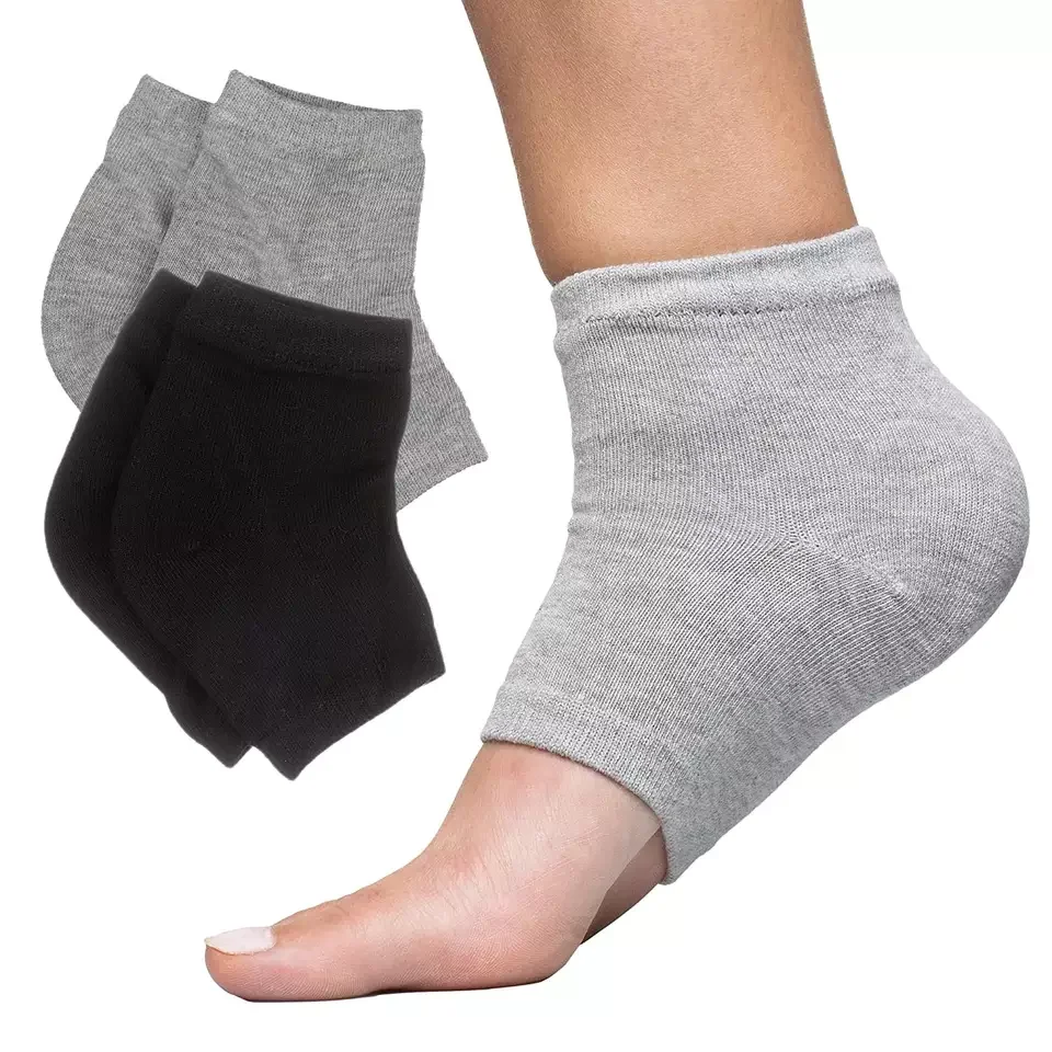 Moisturizing Heel Socks Gel Lined Toeless Spa Socks to Heal and Treat Dry for Your Feet