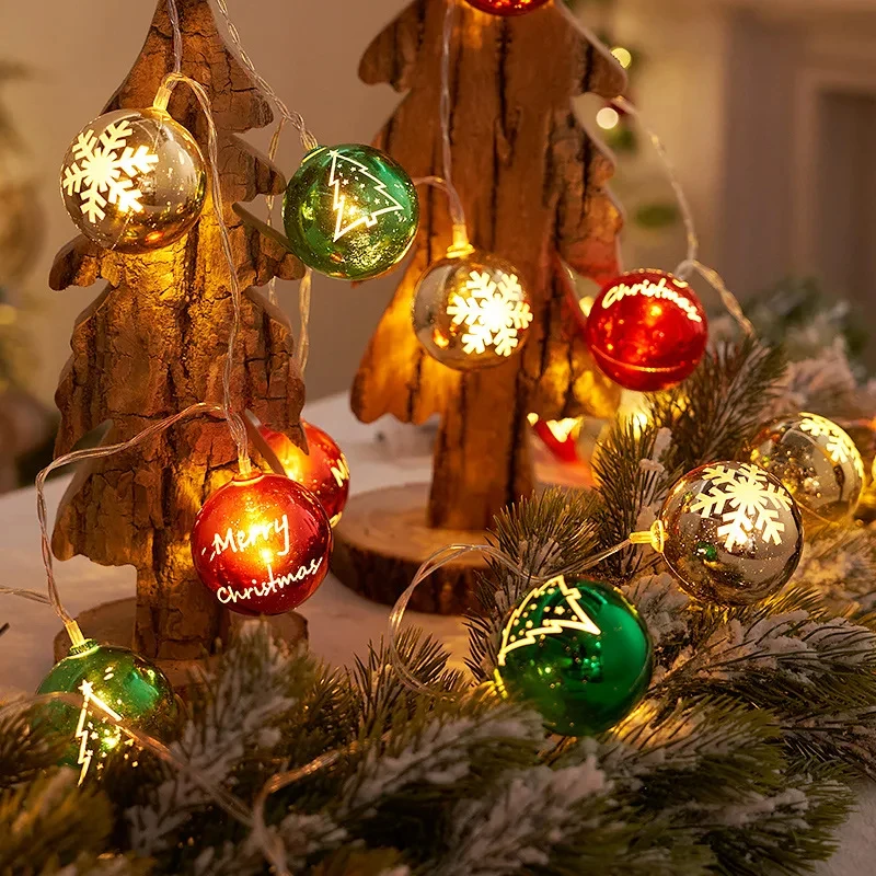 1 String Led Star Shaped Lights Christmas Ball String Lights For Christmas Tree Home Decoration
