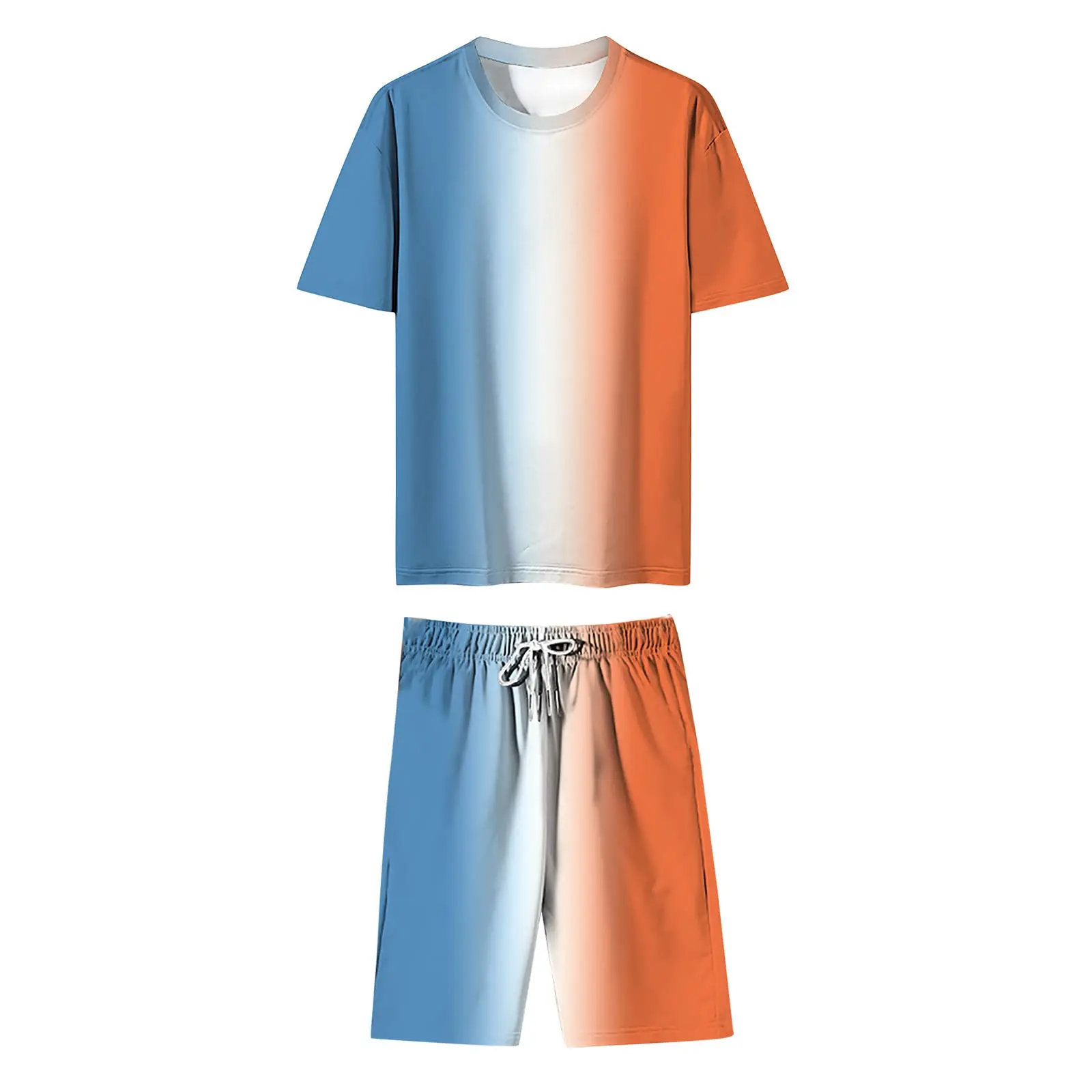 2024 Custom Print T Shirt And Shorts Set Casual Shirt Summer Beach Shirt Set Men In Cotton Fabric Season Men Summer set