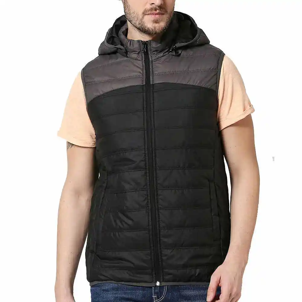 Buy Lightweight Hooded Custom Logo Breathable Puffer Vest Easy to Wear Trendy Design Bubble Puffer Vests