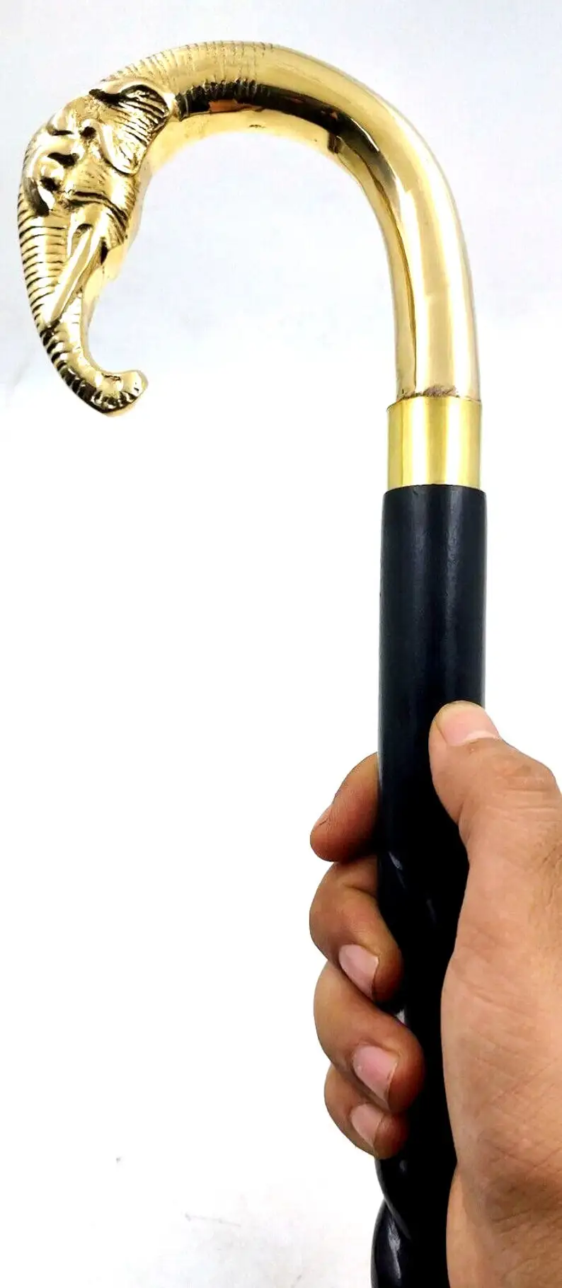 Royal Head Handle Special Carving Design Wooden Walking cane Stick 3 Part Open Accessories Spare Part GIFT