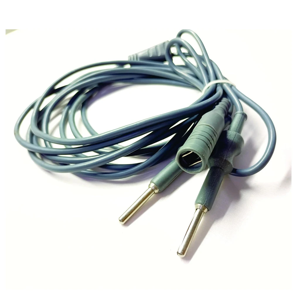CE Certified Electrosurgical Reusable Cable for Bipolar Forceps Reusable Silicone Rubber Bipolar Forceps Connecting Cable