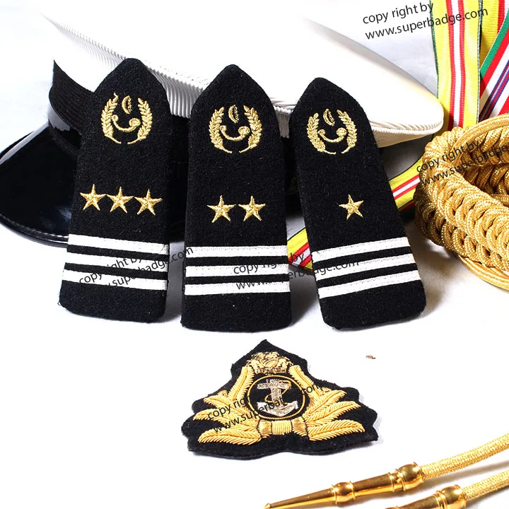 Wholesale Custom Pilot Uniform Soft Slip On Epaulette Shoulder Boards Uniform Accessories