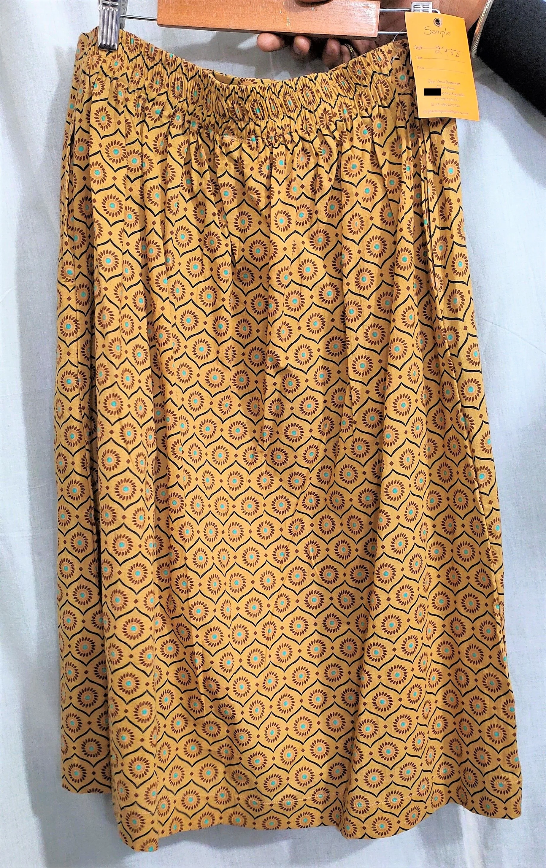 Women Long Flare Cotton Skirts Plus Size High Waist Slim Skirts with Frill Casual and Comfortable Fabrics