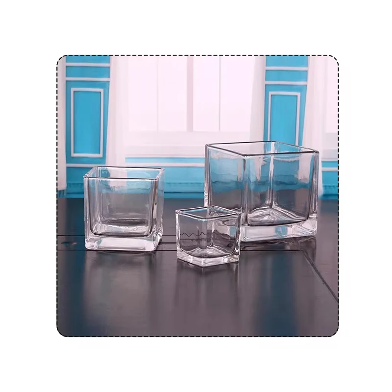 New Arrival Luxurious Style Square Glass Votive At Wholesale Price From Wholesale Manufacturer