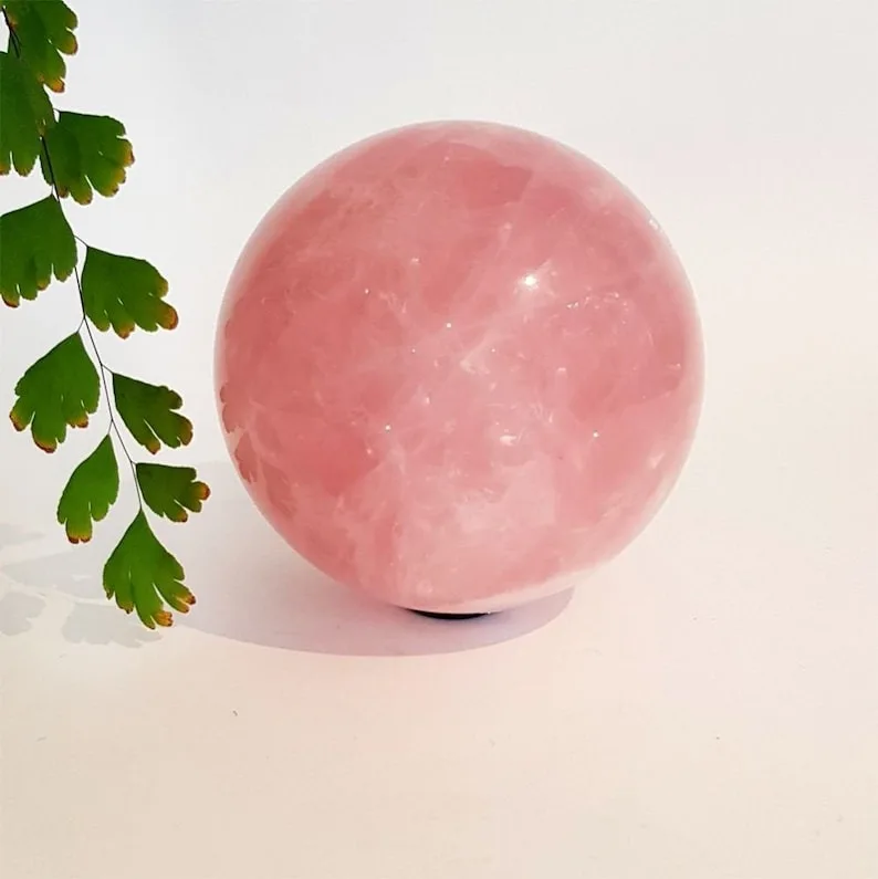 Wholesale Natural Pink Rose Quartz Sphere High Quality Polished Rose Quartz Crystal Ball Buy From FAVORITE AGATE EXPORT