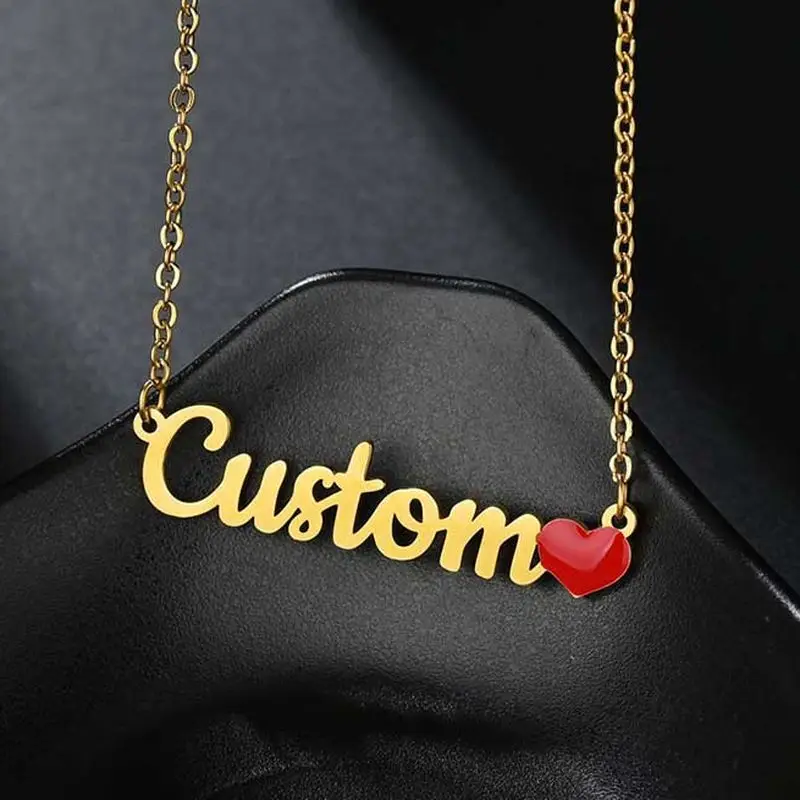 Custom Engraved Rainbow Kids necklace Personalis Silver Engraving Name necklace