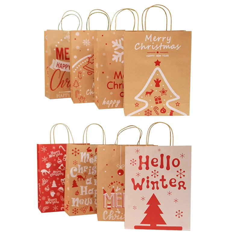 New Spot Paper Bag Cartoon Christmas Tote Bag Christmas Candy Paper Gift Bags