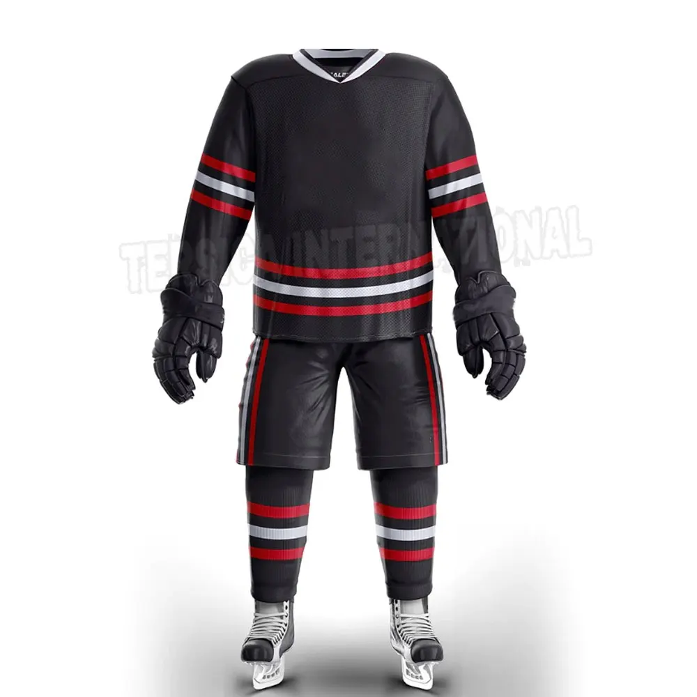 High Quality Polyester  Men Ice Hockey Uniforms Unisex New Custom Men Ice Hockey Uniforms For Online Sale