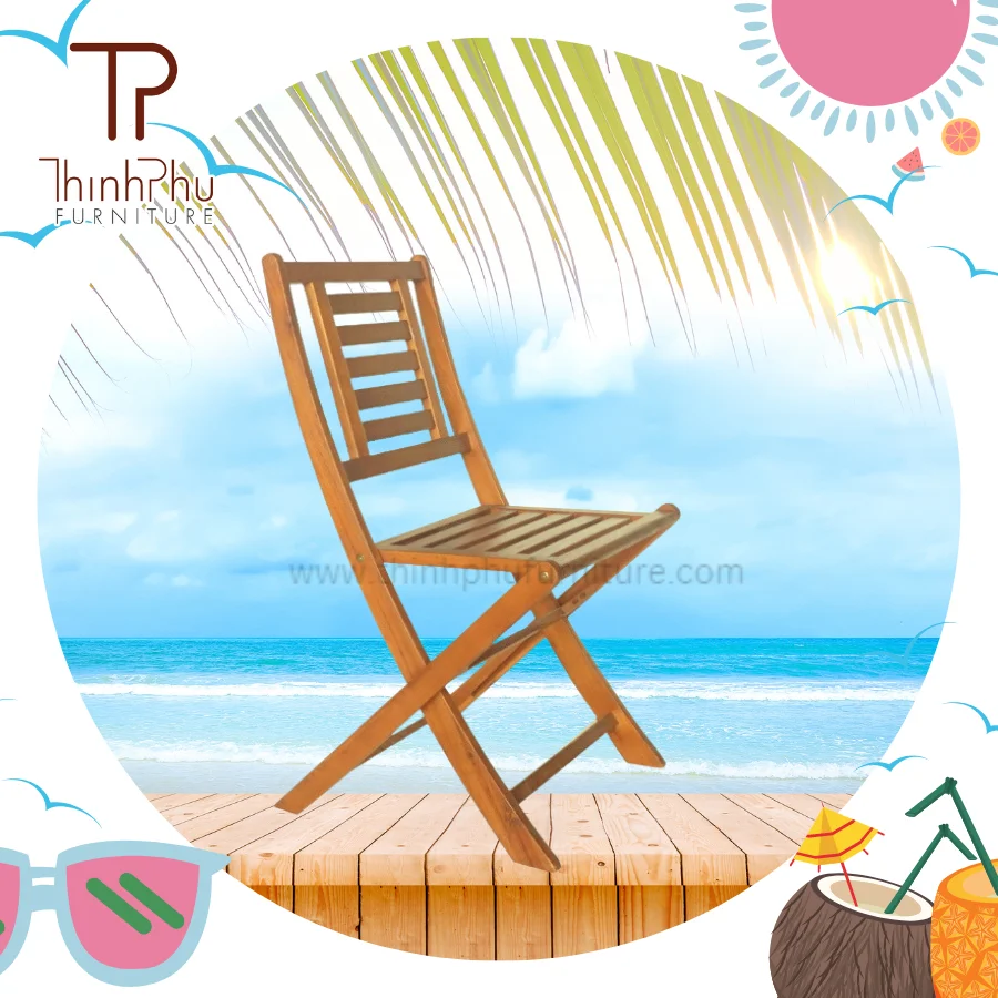 Natural cheap outdoor wood picnic folding chair for DIY Craft Rattan Cane Webbing outdoor furniture