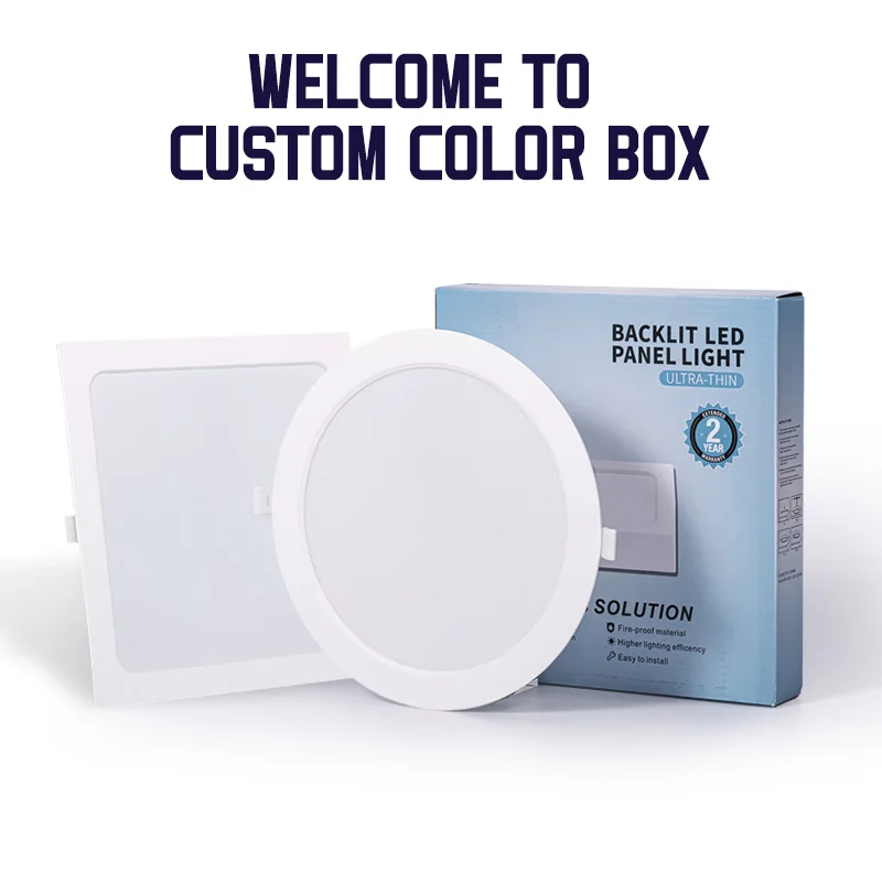 WOLINK Factory recessed ceiling slim panels lamp 5w 7w 12w 15w 18w 24w square round led panel light