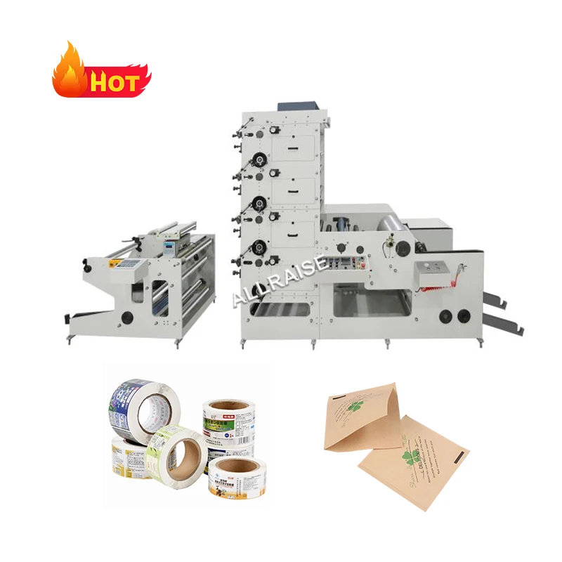 100 M/Min Width Roll 1 2 3 4 5 6 Color Paper Cup Paper 4 Color Flexo Printing Machine With Rotary Die Cutting Machine