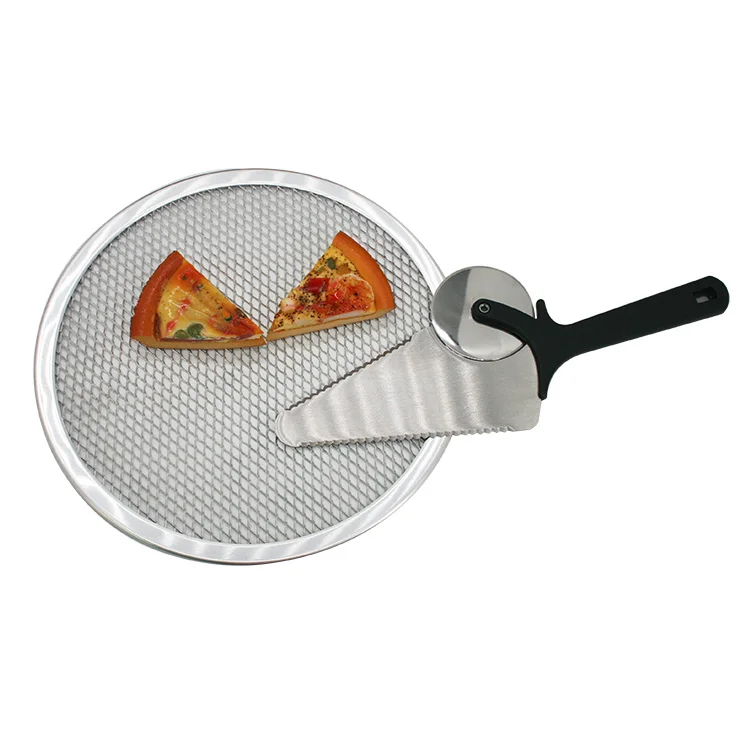 12 шт. алюминиевый сплав 9-дюймовый экран Для Выпечки Пиццы круглый лоток для пиццы Лоток Для Выпечки Пиццы