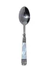 TOP RANKING MOTHER OF PEARL AND STAINLESS STEEL SPOON AND FORK SET BEST DESIGN MOP BABY DINNER AND TABLE SPOONS AND FORK