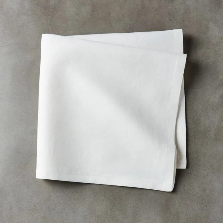 Cotton Dinner Napkins Wholesale Custom Sizes Tableware Kitchen And Dining Napkins Set White Soft Cloth Washed Napkins