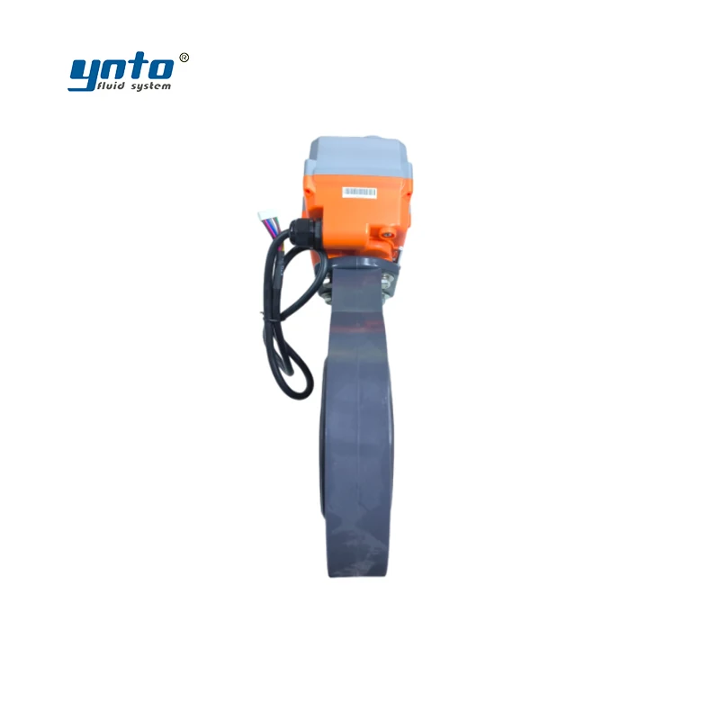 YNTO 24V 12V 220V 230V on/off Butterfly valve DC AC stainless steel UPVC valve