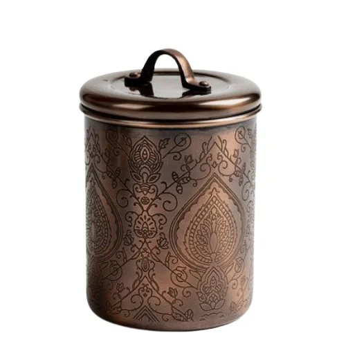 Engraved Design Kitchen Canister Superior Quality Stainless Steel Canister Home Kitchen Tabletop Storing Usage