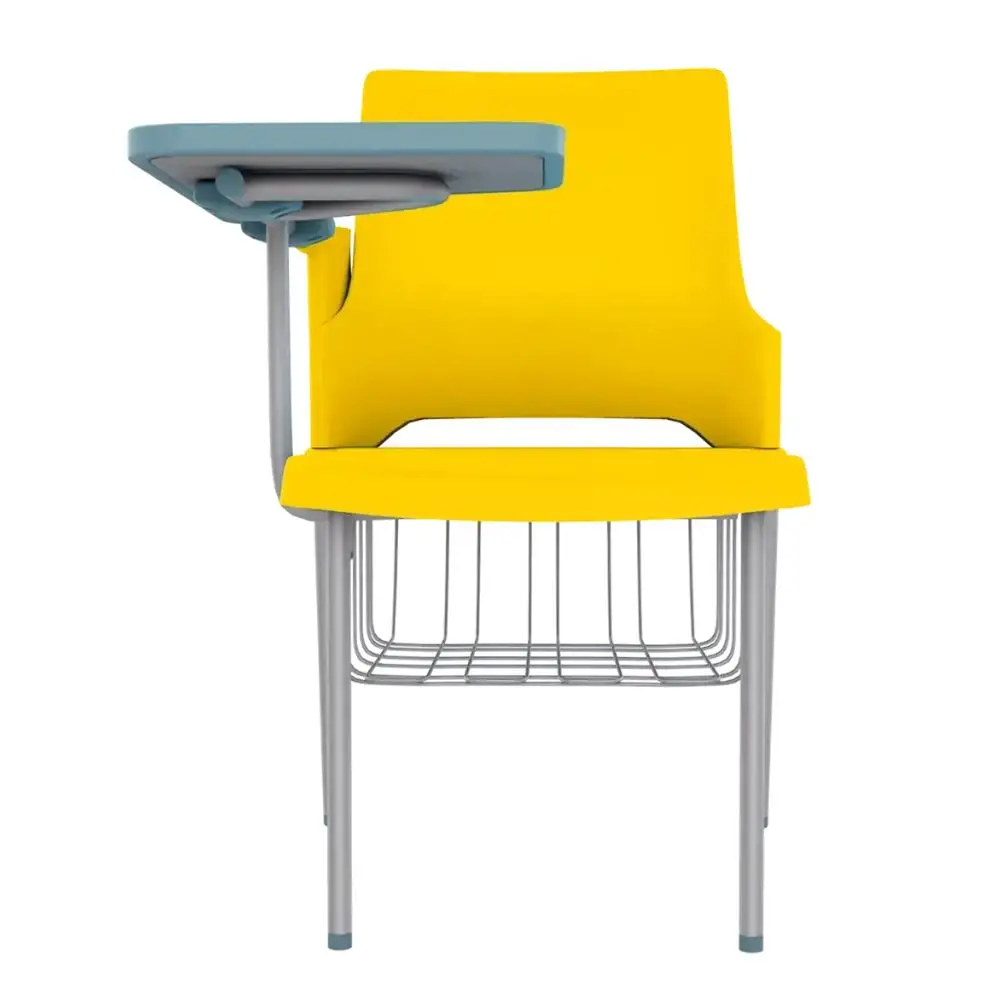 Modern Design Wood and Metal Writing Tablet Chairs for Classroom Hall and Office School Furniture with Steel Frame