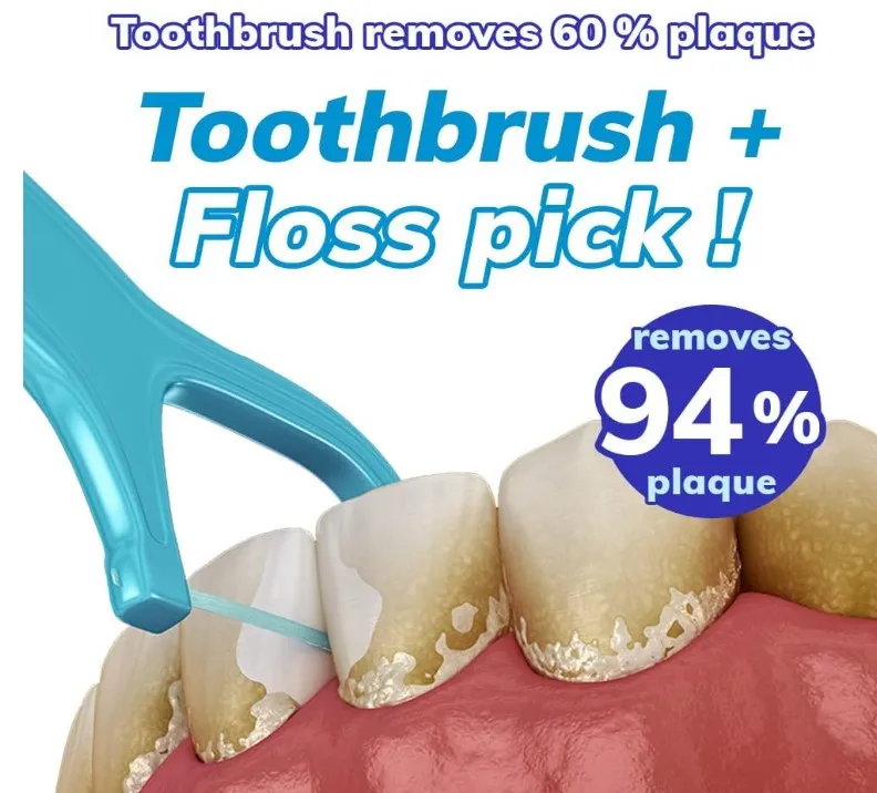 Toothnote Portable Dental Floss Picks, Tooth Picks, Eco-Friendly High Toughness Biodegradable Floss Sticks Individual Package