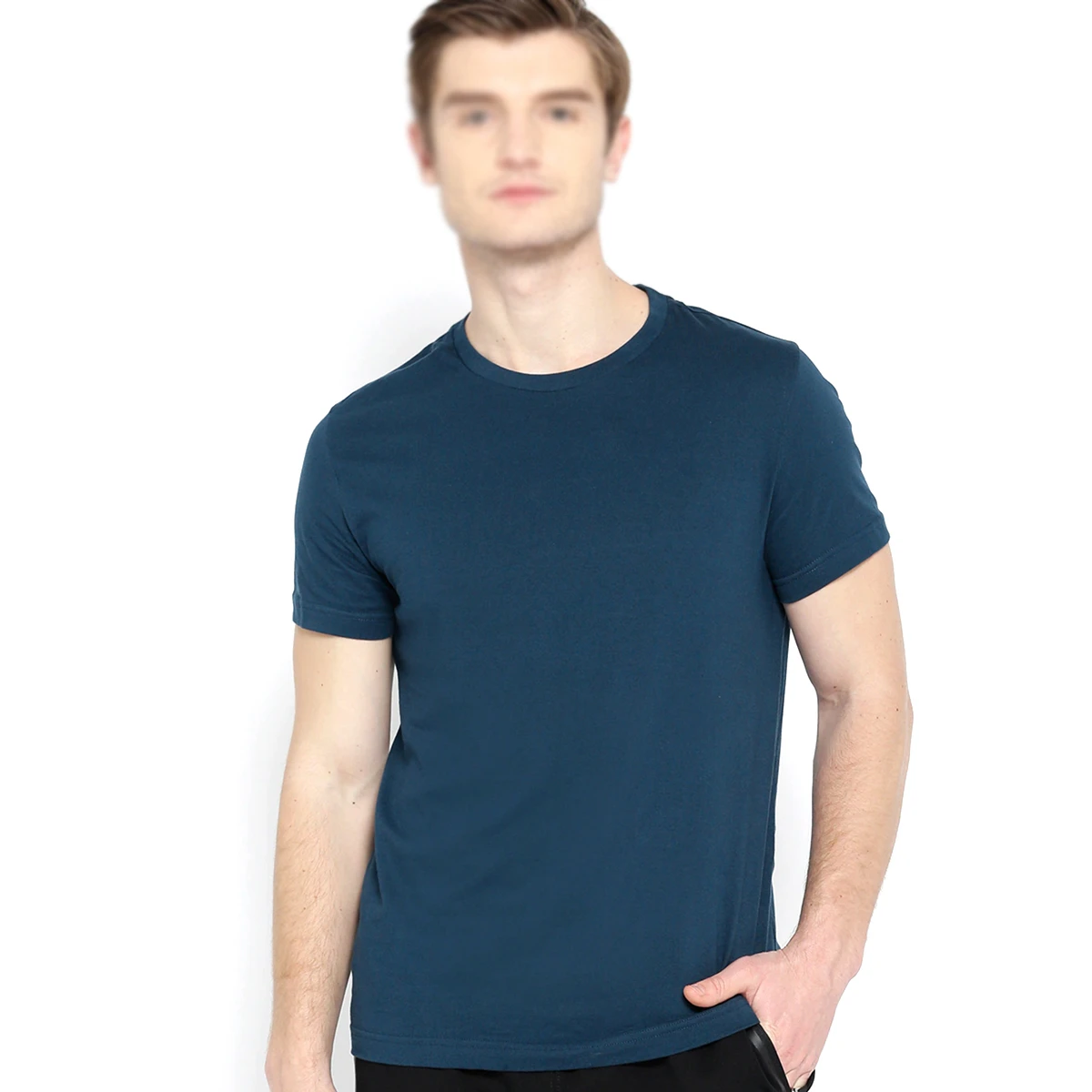 Premium Quality Navy Blue T-shirt Hot Selling 2024 Men Half Sleeves Custom Made Cotton Fabric T-Shirts
