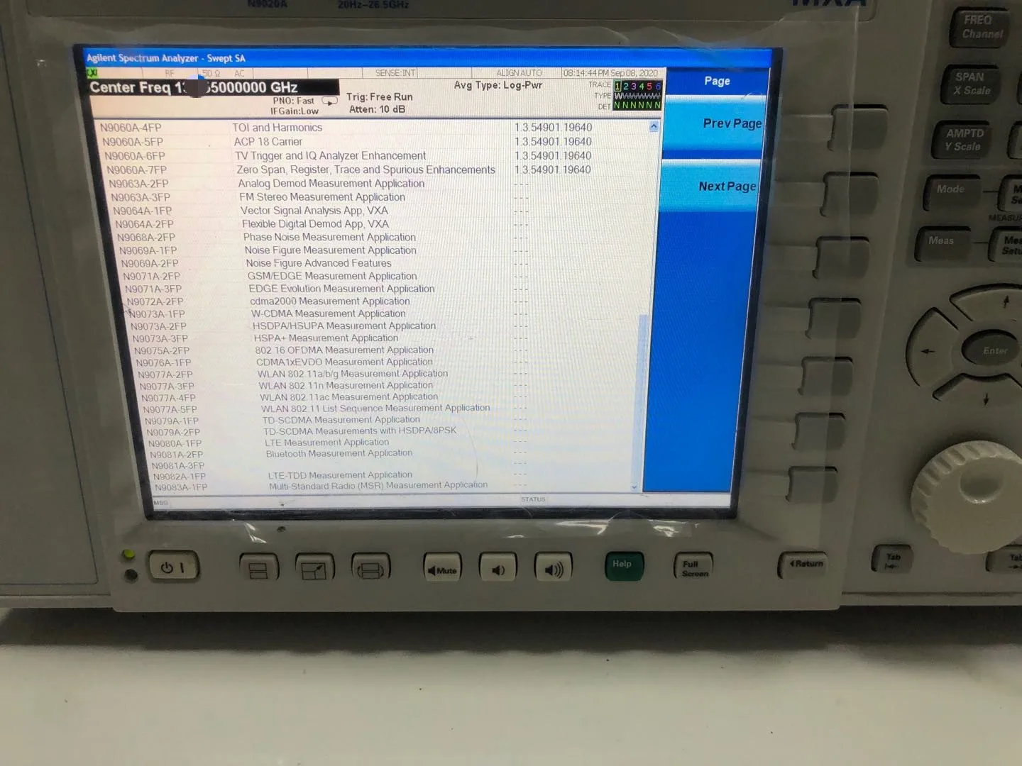 HP/AGILENT/ Keysight N9020A MXA Spectrum Analyzers 20HZ-3.6GHZ XP system