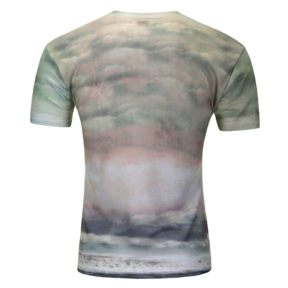 Sublimation t shirt   100% Polyester Bleach Sublimation T shirt for Unisex whole sale rate breathable bleached t shirt OEM