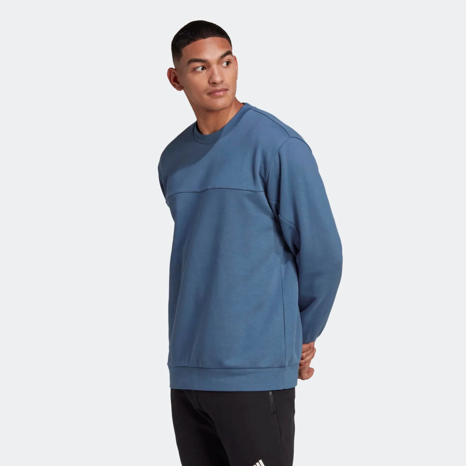 Warm and Cozy Loose Fit 77% Cotton 23% Recycled Polyester Fleece Wonder Steel Crewneck Sport Sweatshirt