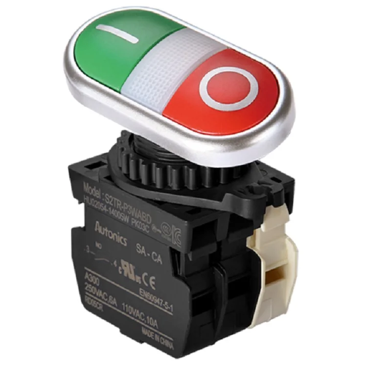 1 0 передача с двухголовой кнопочный переключатель кнопка Autonics S2TR-P3WABL в наличии на