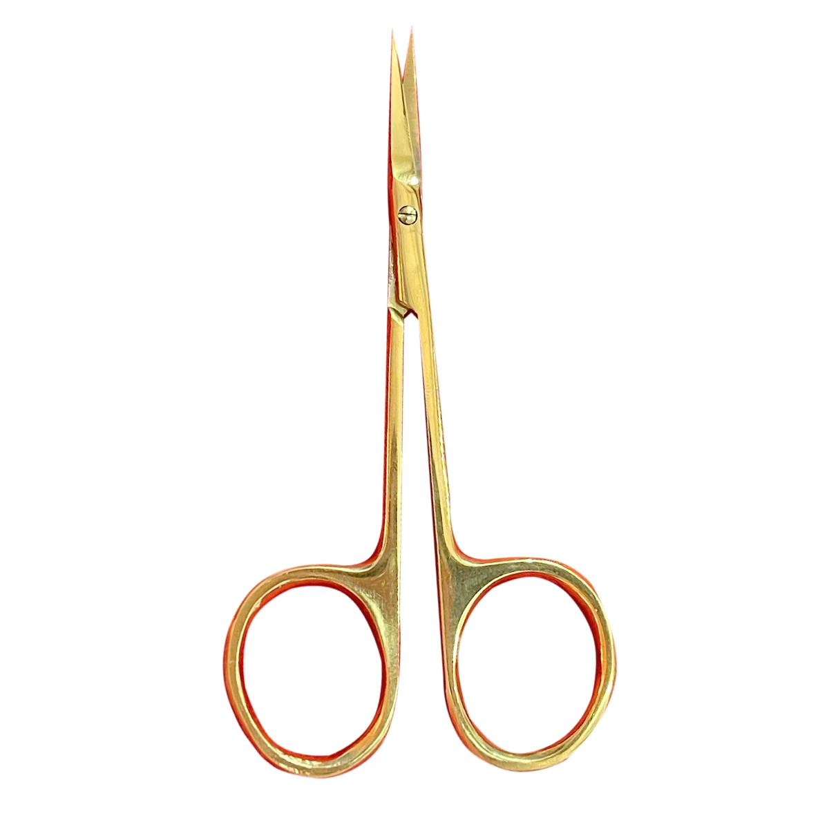 2024 Wholesale Best Quality Customized Logo Plasma Gold Finish Super Sharp Manicure Cuticle Scissor With Smooth Cutting OEM