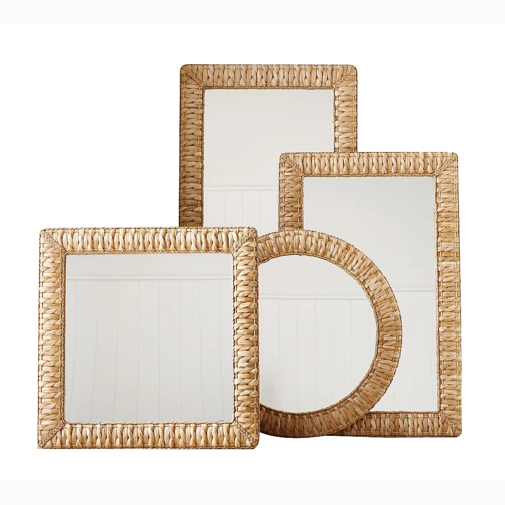 BEST SELLER! Wholesale Boho Mallorca Handwoven Seagrass Mirror Collection for Chic Interiors Living Room Bedroom