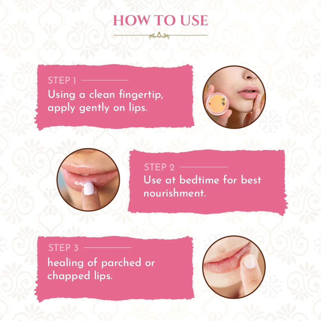 Khadi Essentials Wild Rose Lip Balm with Shea Butter & Essential Oils For Dry & Damaged Lips Men & Women Uses