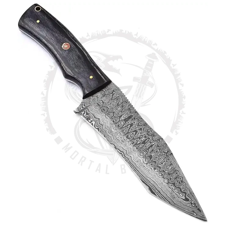 Professional Handmade Hunting Knife Fixed Blade Camping Hunting Knife Pakka Wood Handle Outdoor Knives